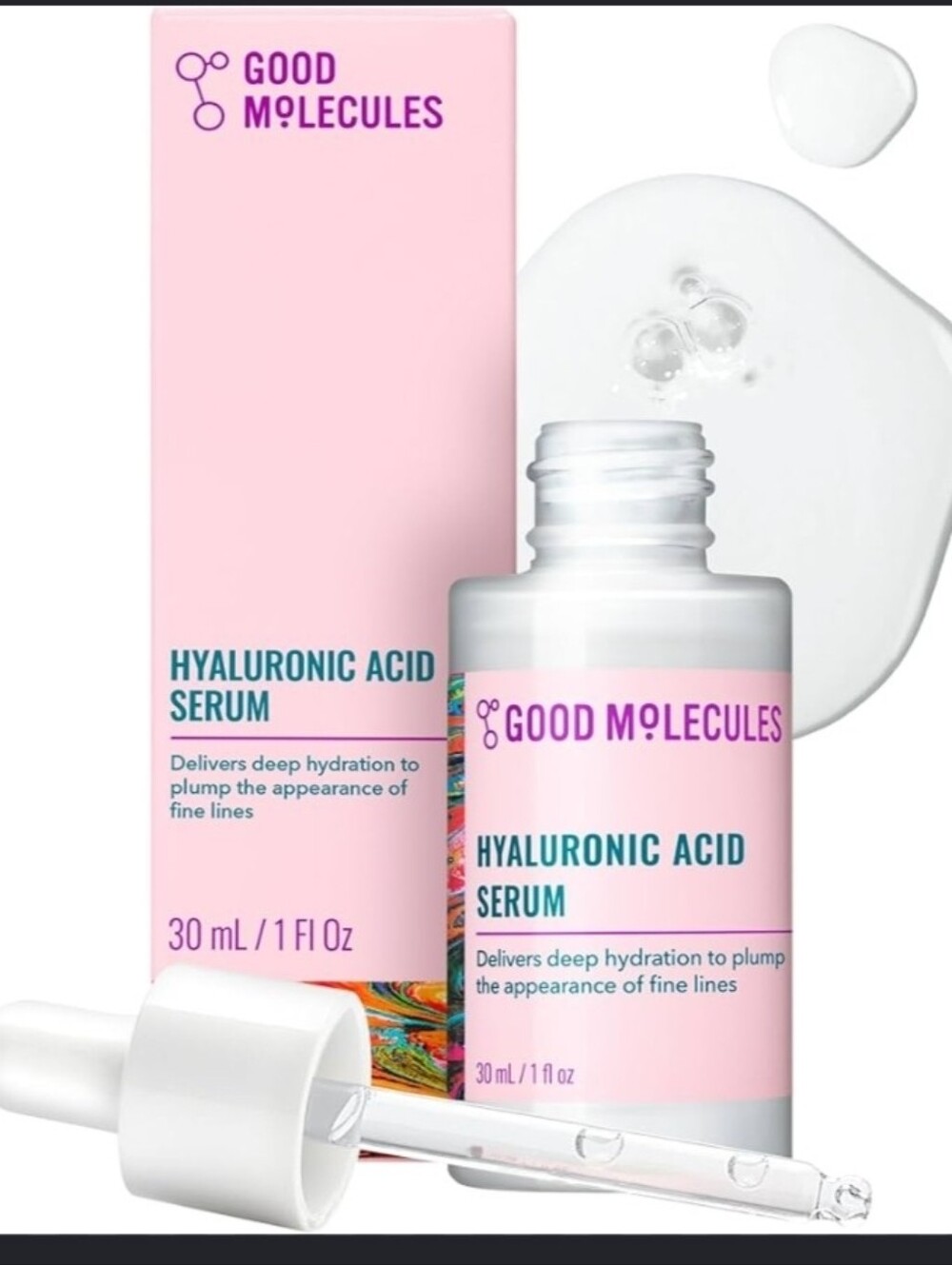 (2) Good Molecules Hyaluronic Acid Serum, 2 Bottles